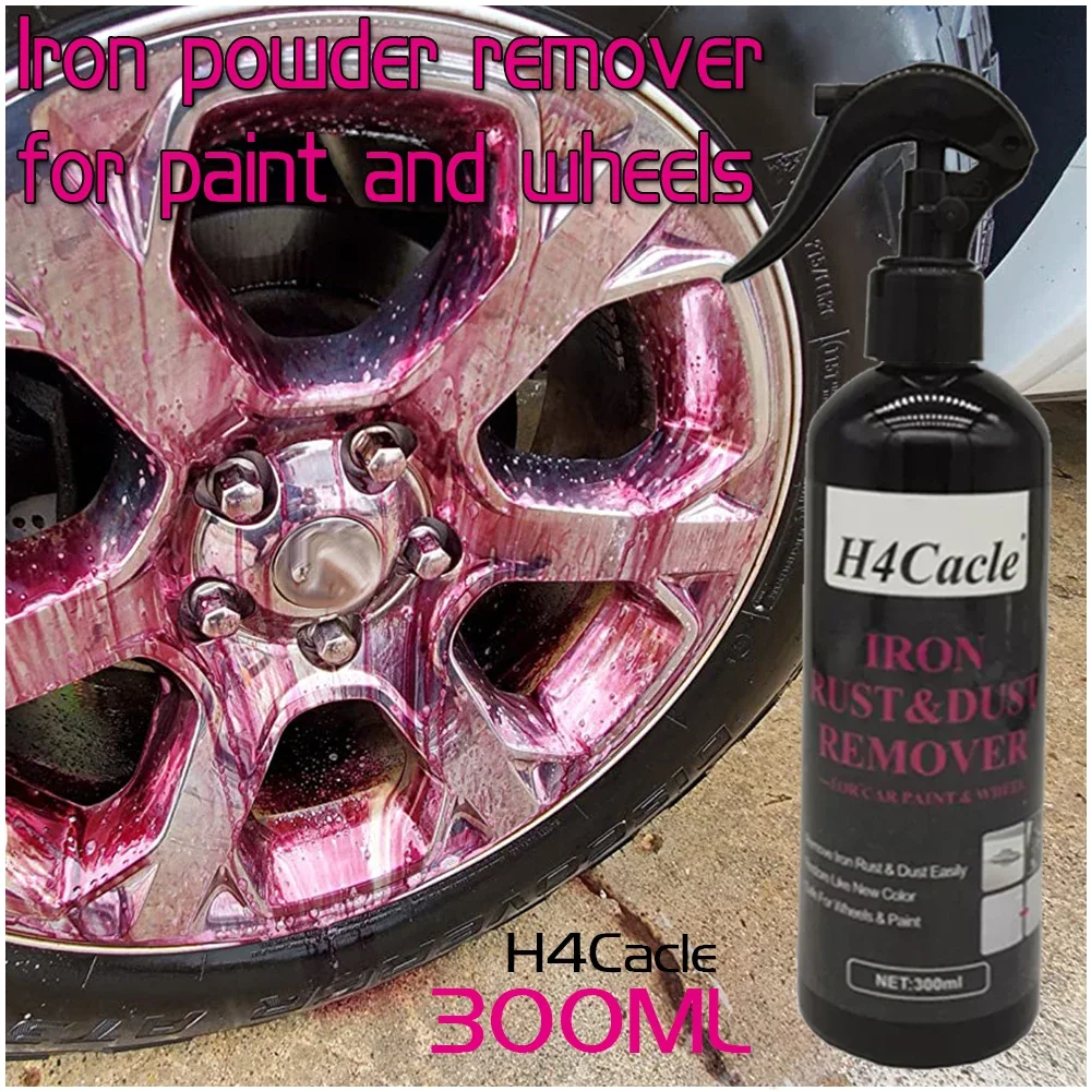 H4Cacle Car Iron Remover Protect Paint Wheels and Brake Rim Metal Dust & Iron Powder Remover Wheel Cleaner Tire Shine