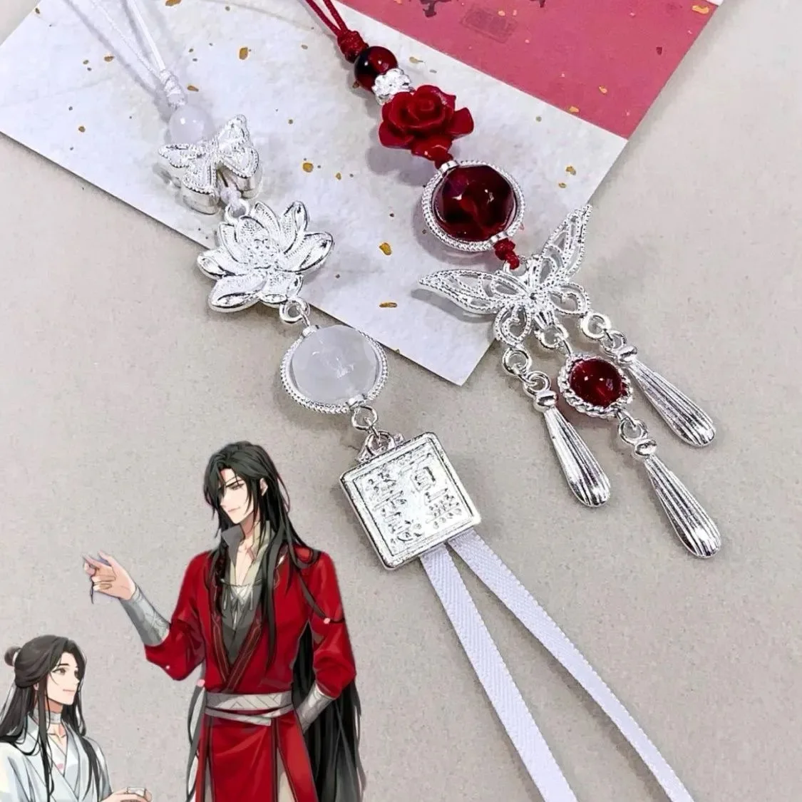 

Tian Guan Blessing Cosplay Flower City Xie Lian Impression Small Pendant Phone Chain Bag Hanging Chain