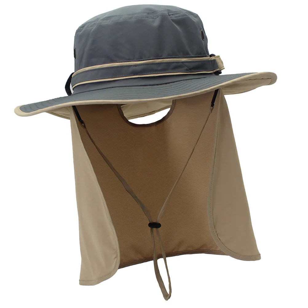 

Sun Protection Bowler Cap Hats Wide Brim Neck Flap Outdoor Sports Fishing Daily Wear Lightweight Durable UV Hat