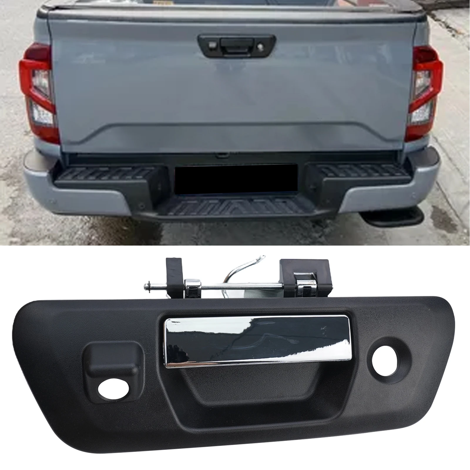 

Tailgate Back Door Gate Handle Latch With Camera-Key Hole For Nissan For Navara For Np300 2015-19 90606-4JG0C