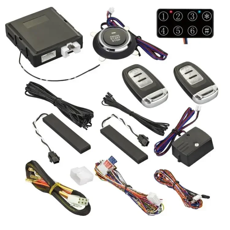 Wholesale PKE 4G GPS/GSM/GPRS Module Remote Control By Mobile Phone APP Car Alarm With Smart Start Stop Button Keyless Entry