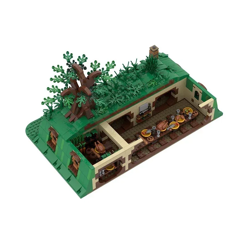 Magical Rings Movie Scene Model Moc Building Bricks Bag End House Technology blocchi modulari regalo giocattolo di natale set fai da te assemblaggio