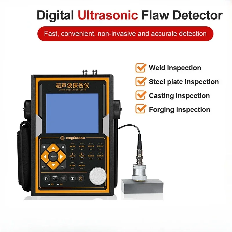 

NDT Digital Quality Ultrasonic Flaw Detector Automated Calibration with Extra Probes and Cables