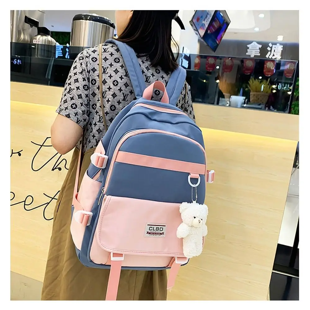 

Fashion High Capacity Backpack Nylon Multi-Pocket School Bags Mochilas Waterproof Book Bag Female