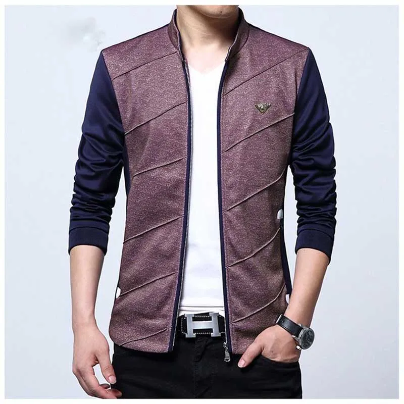 Fashion Stand Collar Zipper Spliced Casual Coats Men's Clothing 2023 Autumn Winter Loose All-match Tops Korean Jackets