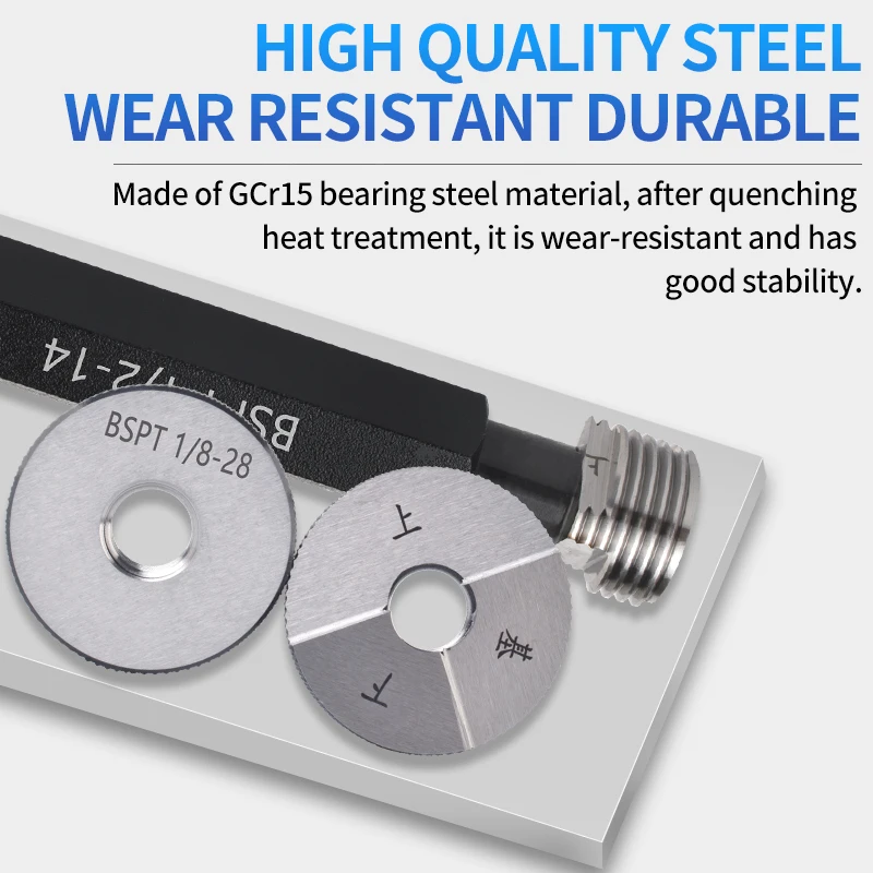 UT TAP 1PCS/SET BSPT Taper Pipe Thread Plug/Ring Gauge Measure Tool BSPT 1/16~3/4 1''-- 1''1/4 1''1/2 2''-- 2''1/2 3'' 3''1/2