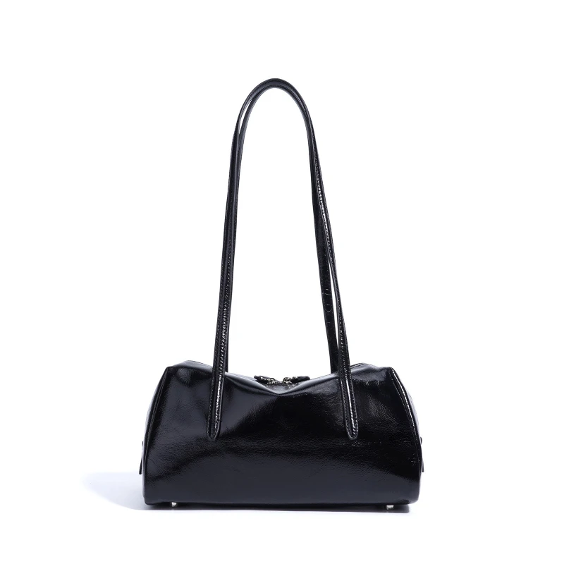 

Новая женская сумка подмышки из 100% натуральной кожи, сумки Boston из воловьей кожи, роскошная дизайнерская женская большая сумка на плечо, бордовый цвет