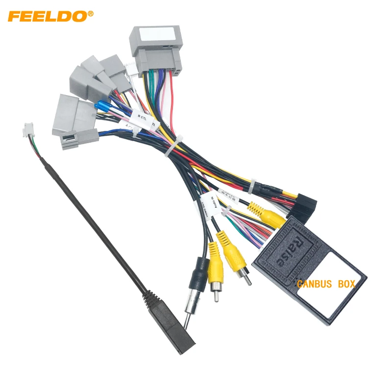 

FEELDO Car 16pin Audio Wiring Harness With Canbus Box For Honda Odyssey (2015) Aftermarket Stereo Installation Wire Adapter