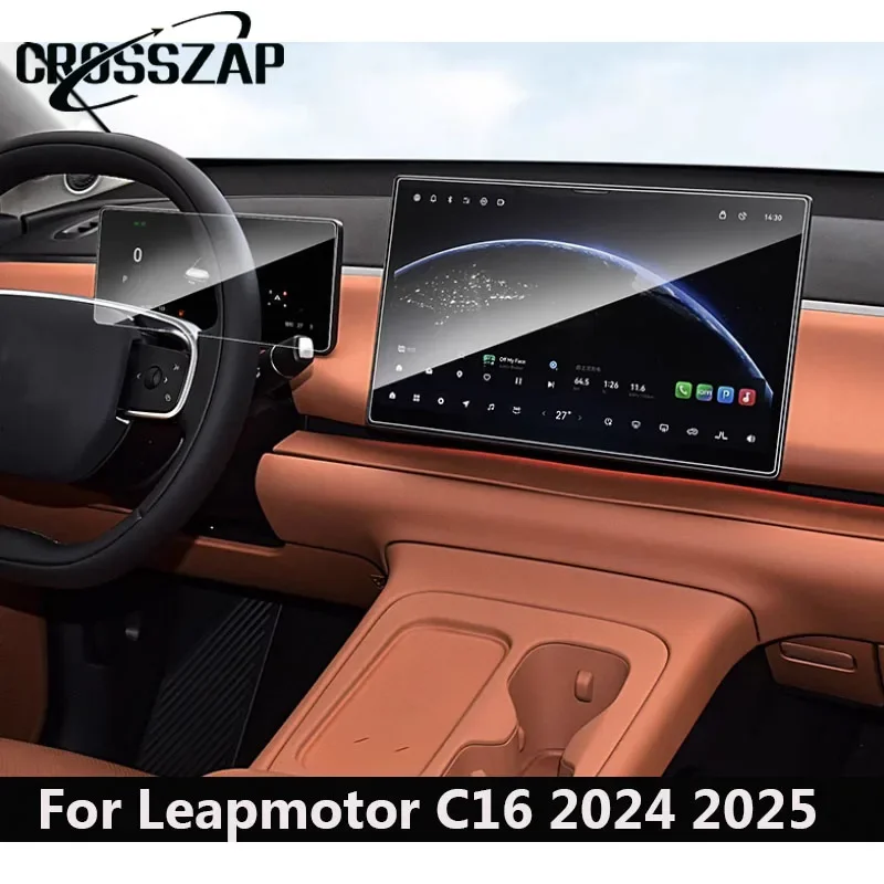 

CrossZap для Leapmotor C16 2024 2025 автомобильное закаленное стекло навигационная защитная пленка ЖК-экран защитная пленка из закаленного стекла