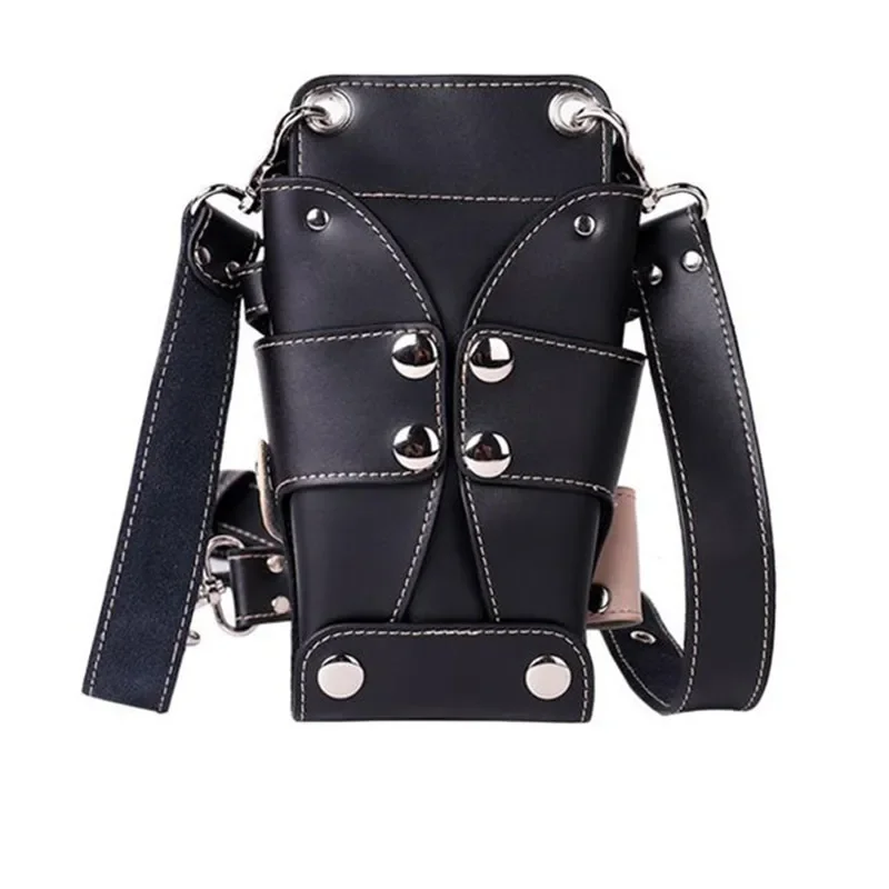 牛革ヘアはさみバッグコームケースウエストパックメッセンジャーバッグポーチホルダー理髪サロンヘアカットプロフェッショナルシザーケース