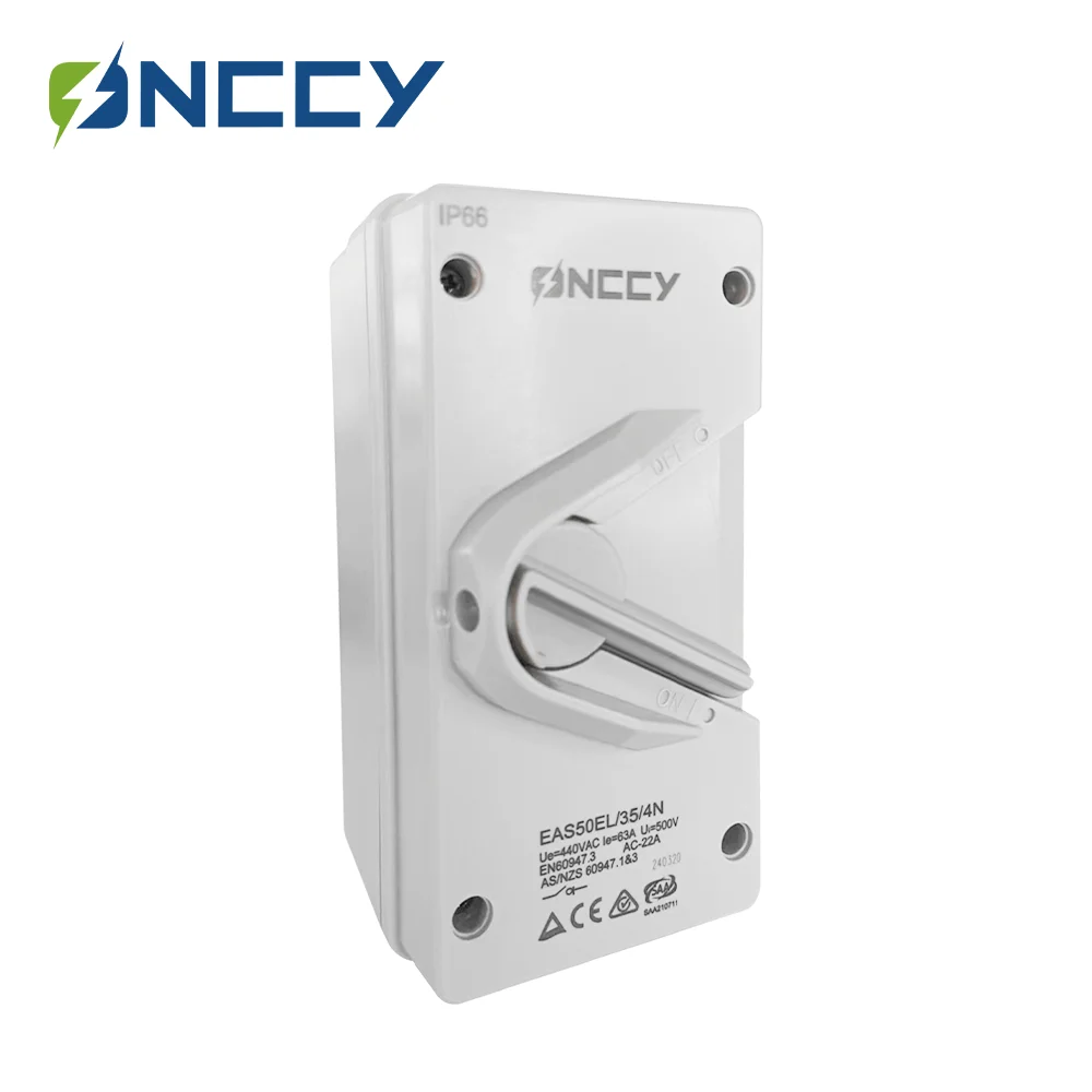 

ONCCY 2P AC Isolation Switch,440V AC,Enclosure Box, Disconnector Switches For Solar，AC Isolator IP66 Waterproof