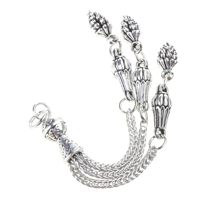 Accessori per pennelli con nappe in metallo argento antico fai-da-te, connettori per collana vintage, spedizione goccia