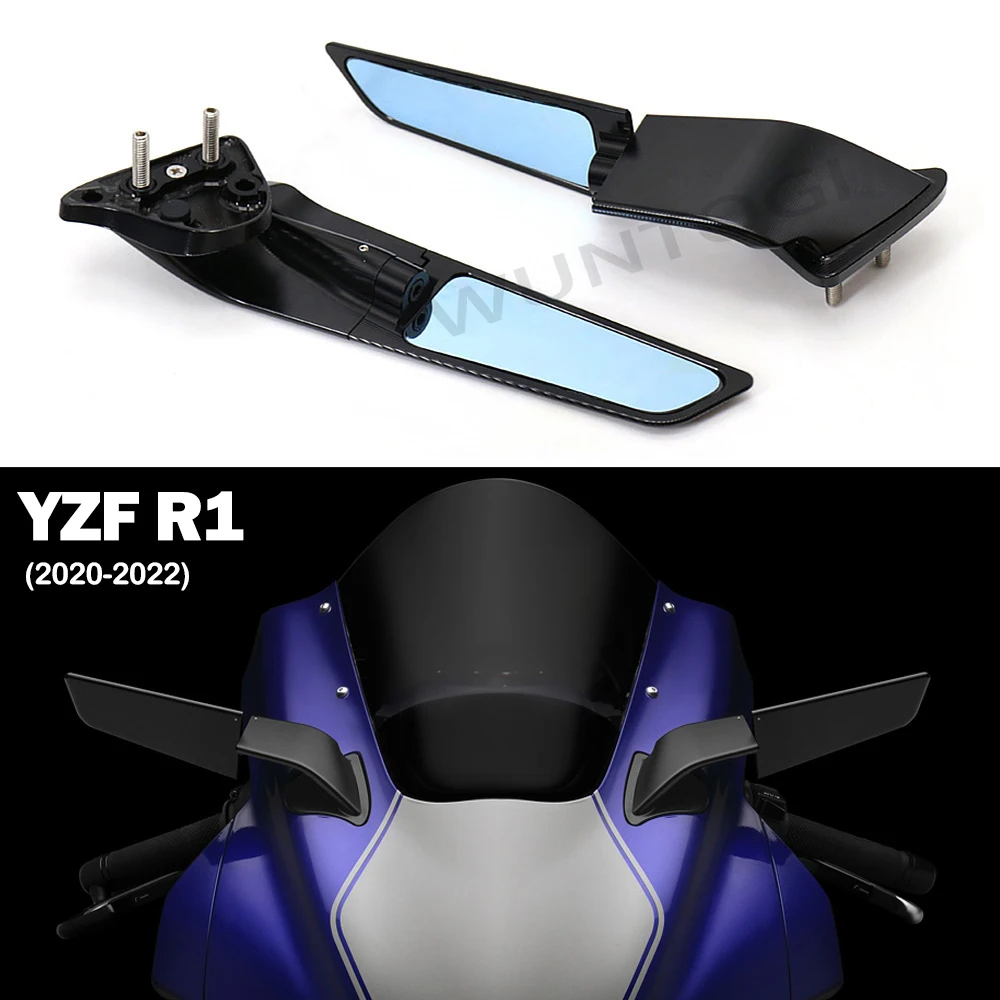 

For Yamaha YZF R1 2020 - 2023 R1 M R1M NEW Motorcycle Side Rear View Mirrors Adjustable Rotating Windwing Rearview Mirror