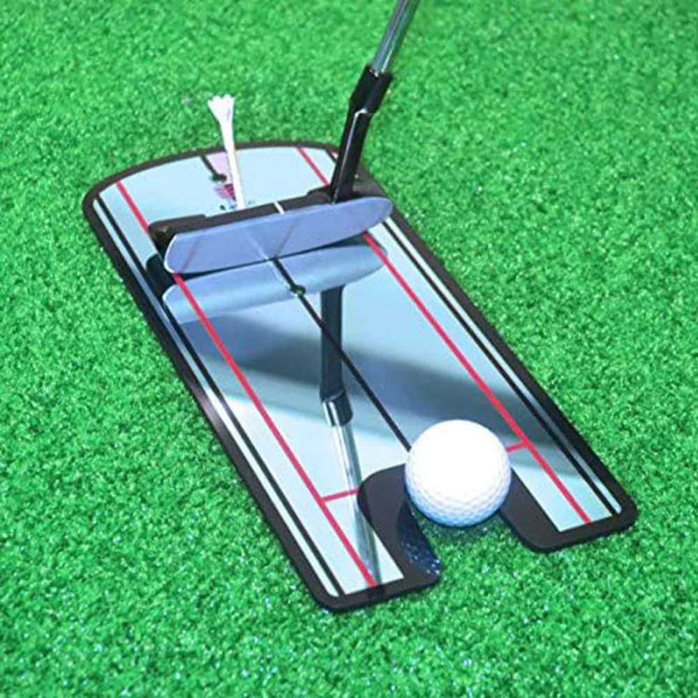 

Golf Putter Mirror Portable Practice Putter Trainer Posture Training Calibration Mirror Indoor and Outdoor Putter Practice Mats