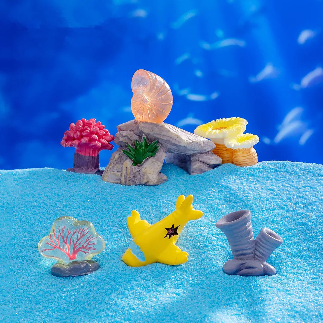 Cute Mini Artificial Marine Animals Fish Coral DIY Micro Landscape Ornaments For Fish Tank Aquarium Accessories Decorations