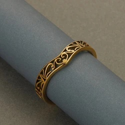 Kinitial Minimalist Stainless Steel Midi Thumb Ring V Band Chevron Plain Heart Ring For Women Men Punk Jewelry Accessories Gift