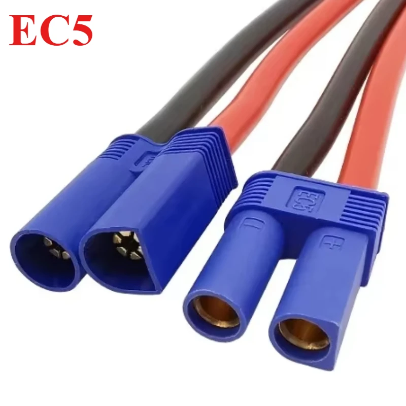 EC5 Male Plug Female Jack Connector 10AWG Silicone Cable for RC Battery Toys Pigtail Wire Length 15CM 30CM 50CM