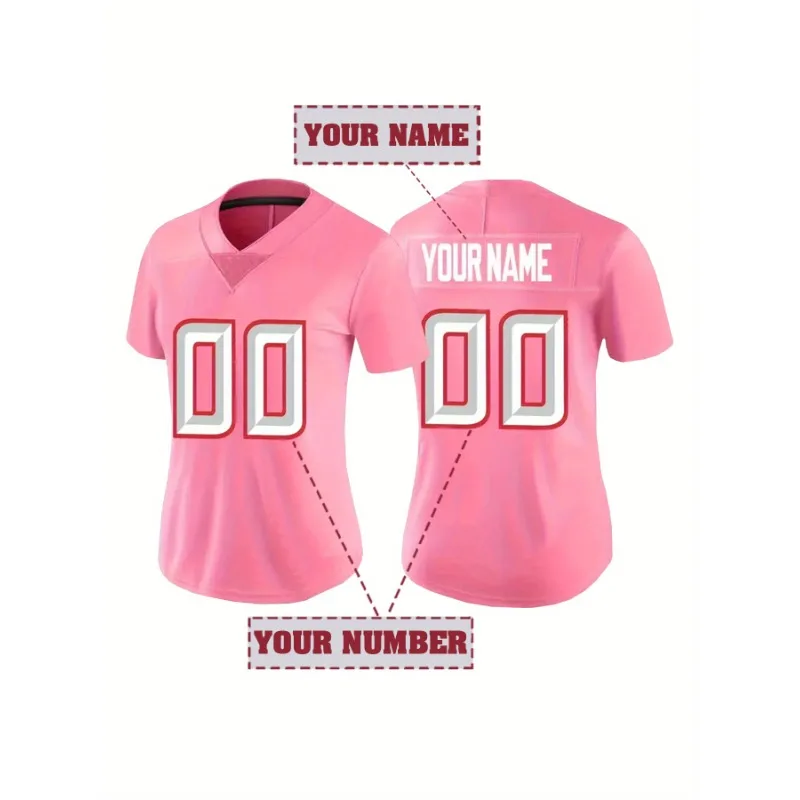 

Custom Women's V-Neck Football Jersey - Breathable, Loose Fit with Embroidered Name & Number Perfect for Team Training & Sports