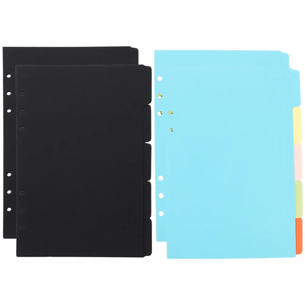 

4Sets Index Tab Dividers Colored Plastic Notebook Markers for Journals Reports Diaries Binder Supplies Punched Page Dividers