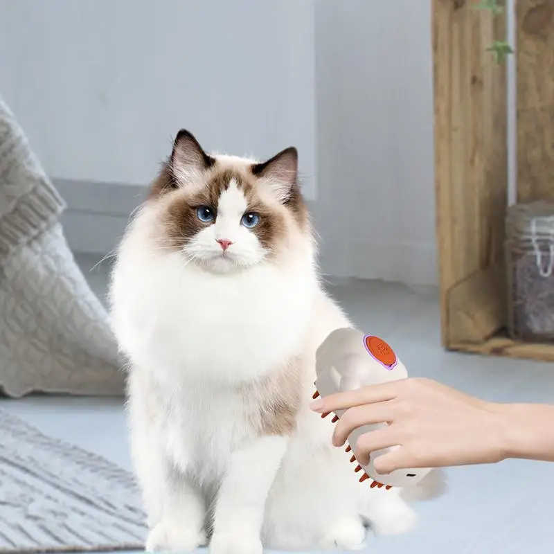 Steamy Pet Brush 3 In 1 Cat Steam Brush For Shedding Rechargeable Self Cleaning Pet Spray Comb Portable Steamer Brush For Pet