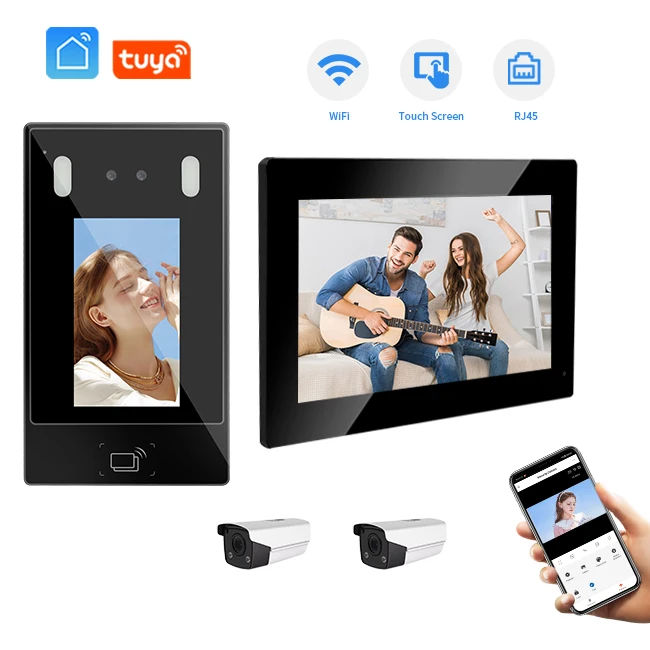 출입 통제 스마트 홈 IP 비디오 도어폰 다세대 오디오 인터콤 도어 비디오 인터콤 투야 인터콤 아파트용