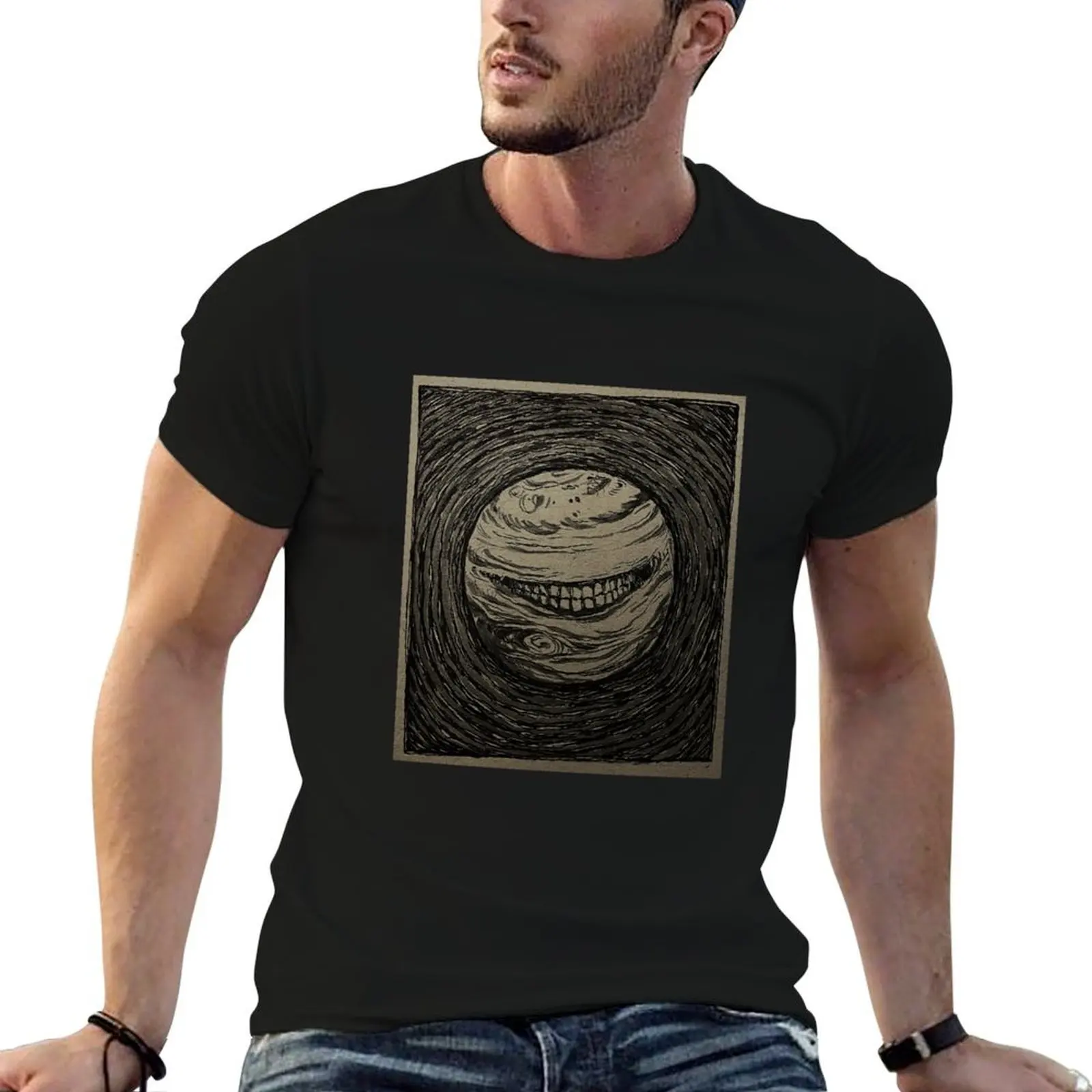 Mouth of Jupiter Oversized T-Shirt Work Outdoor T-Shirt for Men
