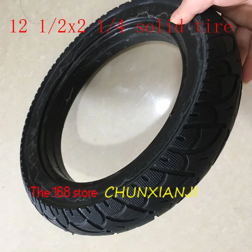 Good quality 12 1/2X2 1/4 solid tire 12 1/2*2 1/4 tubeless tyre for electric vehicle scooter non- inflatable explosion-proof