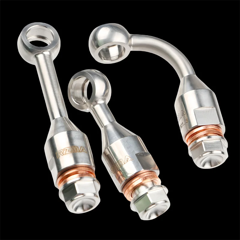 Stainless Steel 304 Hydraulic Reinforced Brake Clutch Oil Hose Line Pipe Banjo Fitting for Motorcycle ATV Dirt Bike Buggy