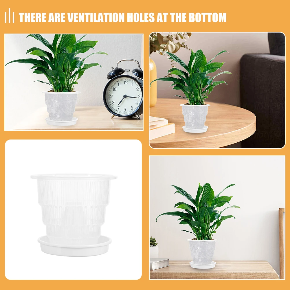 

Clear Orchid Pots with Holes Root Control Pots Breathable Planter for Garden Flowers Holder Decorative Plant Containers Indoor