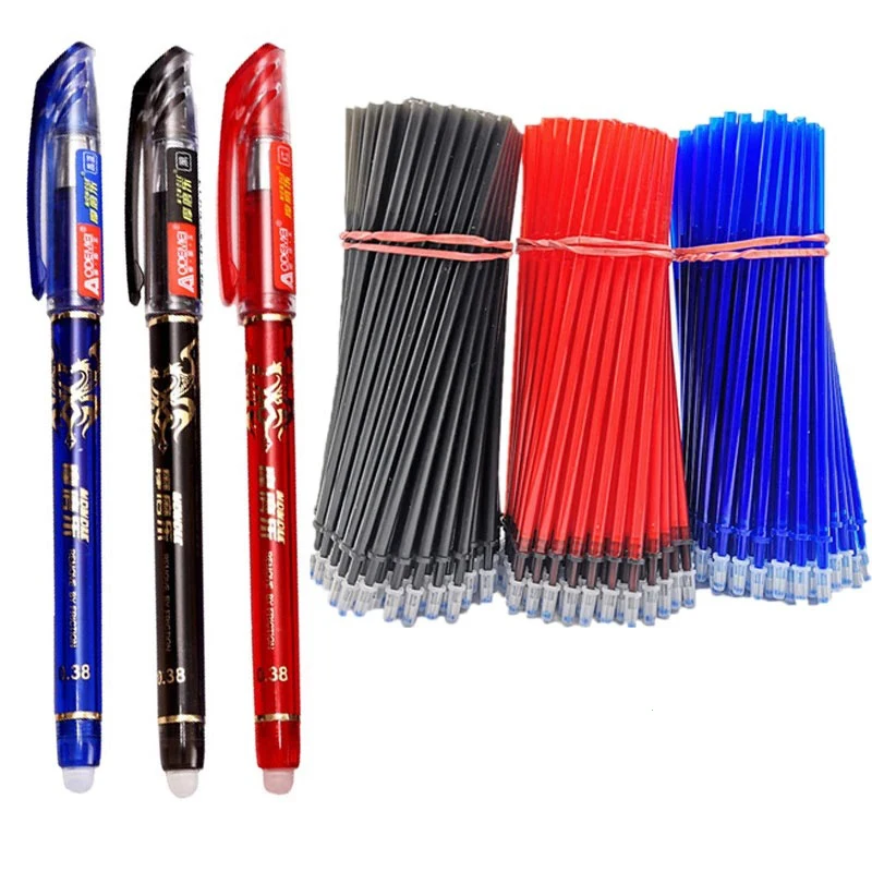 25PCS Erasable Pen Gel Ink Refills Elementary School Erasable Pens Washable Rods Blue Washing Write Erase Fine Tip Pens