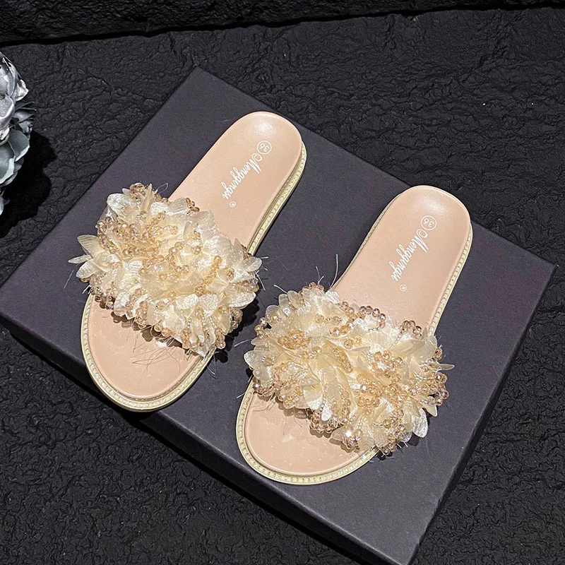 Rubber Flip Flops Slippers Soft Low Shoes Woman 2025 Pantofle Luxury Slides Shale Female Beach Hawaiian Comfort Flat New Designe