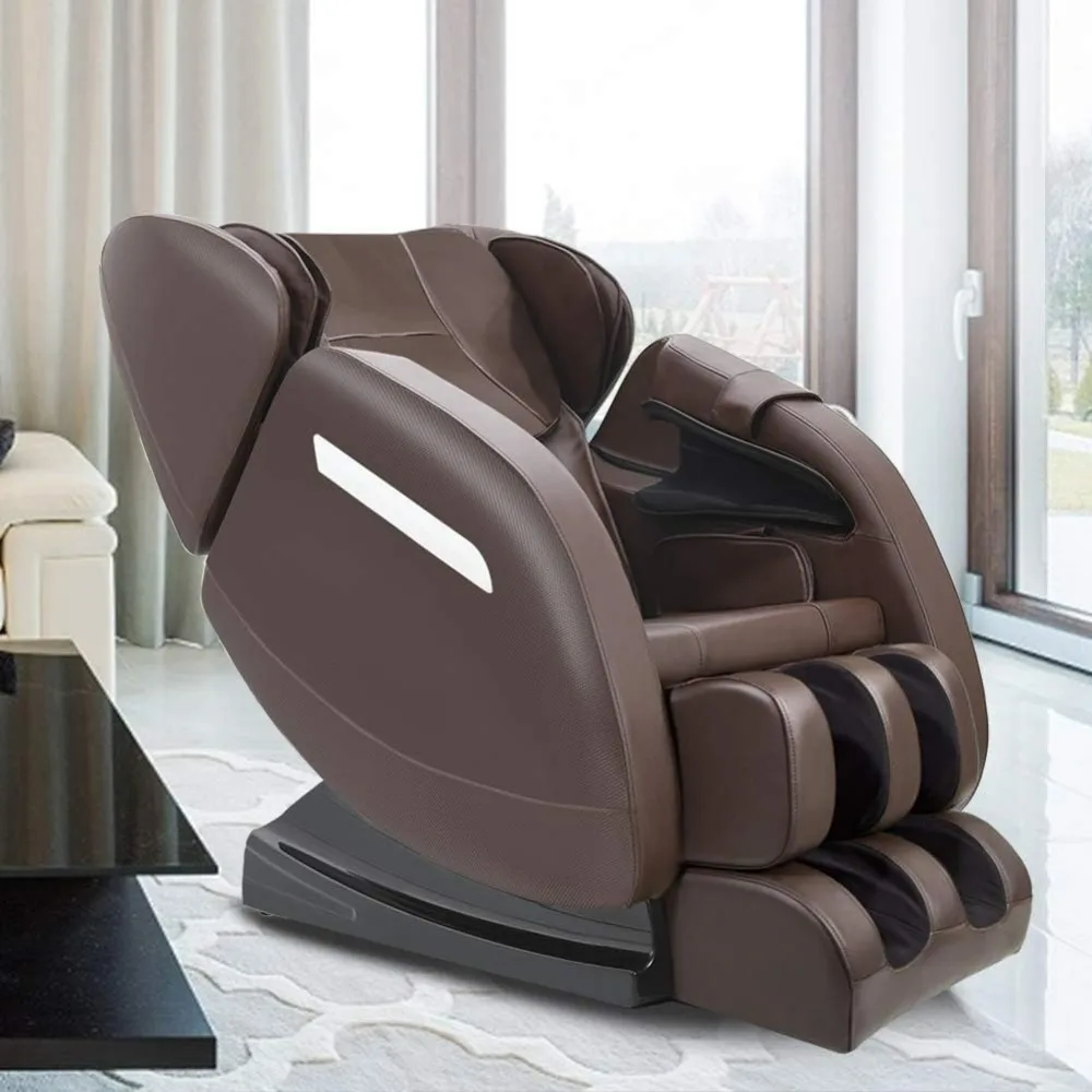 

Massage Chair Recliner with Zero Gravity, Full Body Air Pressure, Heat and Foot Roller Included, Bluetooth, Full Body Massage,