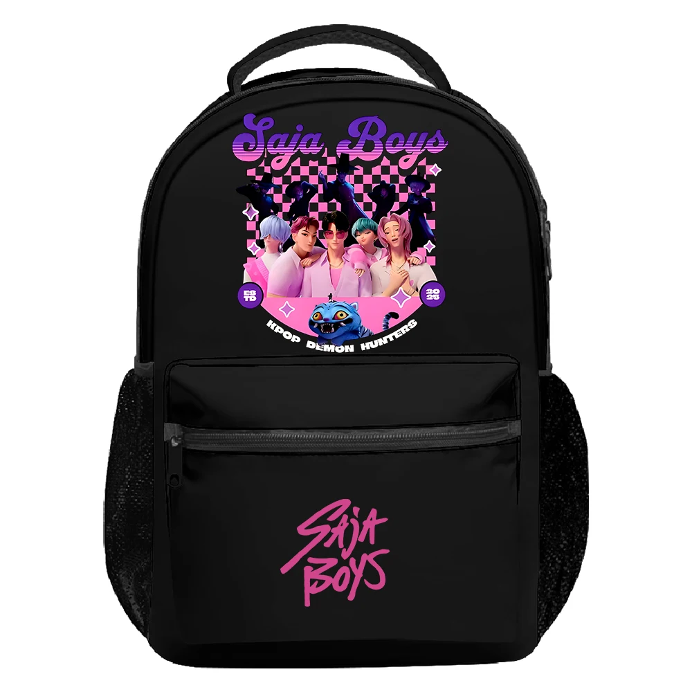 KPop Demon Hunters Saja Boys Merch Рюкзак для женщин и мужчин Рюкзак унисекс Дорожная сумка Рюкзак Повседневный рюкзак 2025 Мультяшный фильм