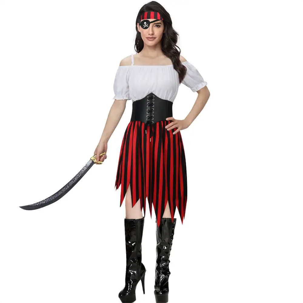 

Women's Pirate Costume Cosplay Renaissance Retro Suit Halloween Outfits Party Fancy Dress