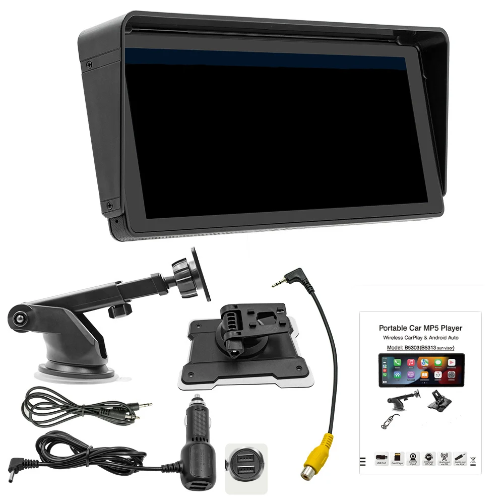 

12-30V Wireless Car Stereo 10.2 inch Sunshade Model Car FM Transmitter Portable Car MP5 Universal For Car truck suv