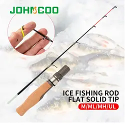 Ice Fishing Rod 50cm UL ML M MH Winter Fishing Rod Soft Tip With Flat Tip High Quality Glass Fiber Tip With Cork Handle