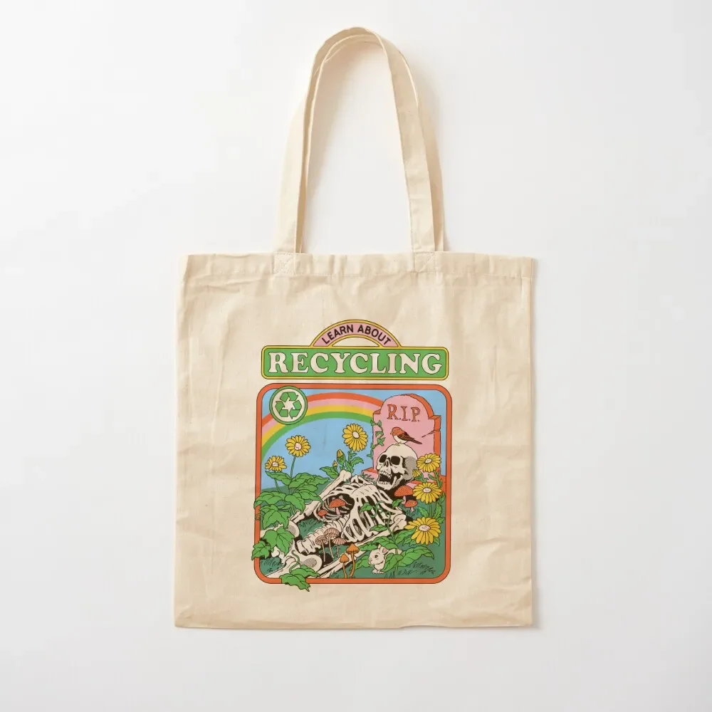 Learn About Recycling Tote Bag Women's bag the screen