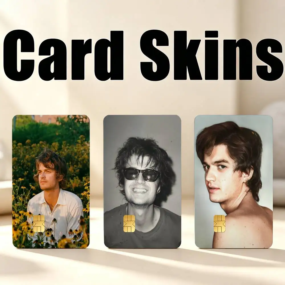 Cute J-Joe keery S-Steve 1Set 4Pcs Waterproof Card Skin Stickers for Credit Bus IC Cards