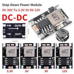 DC-DC Buck Power Supply Module Adjustable Buck Converter Module 5V-30V To 3.3V 5V 9V 12V 3A for Car Motorcycle Battery Charging