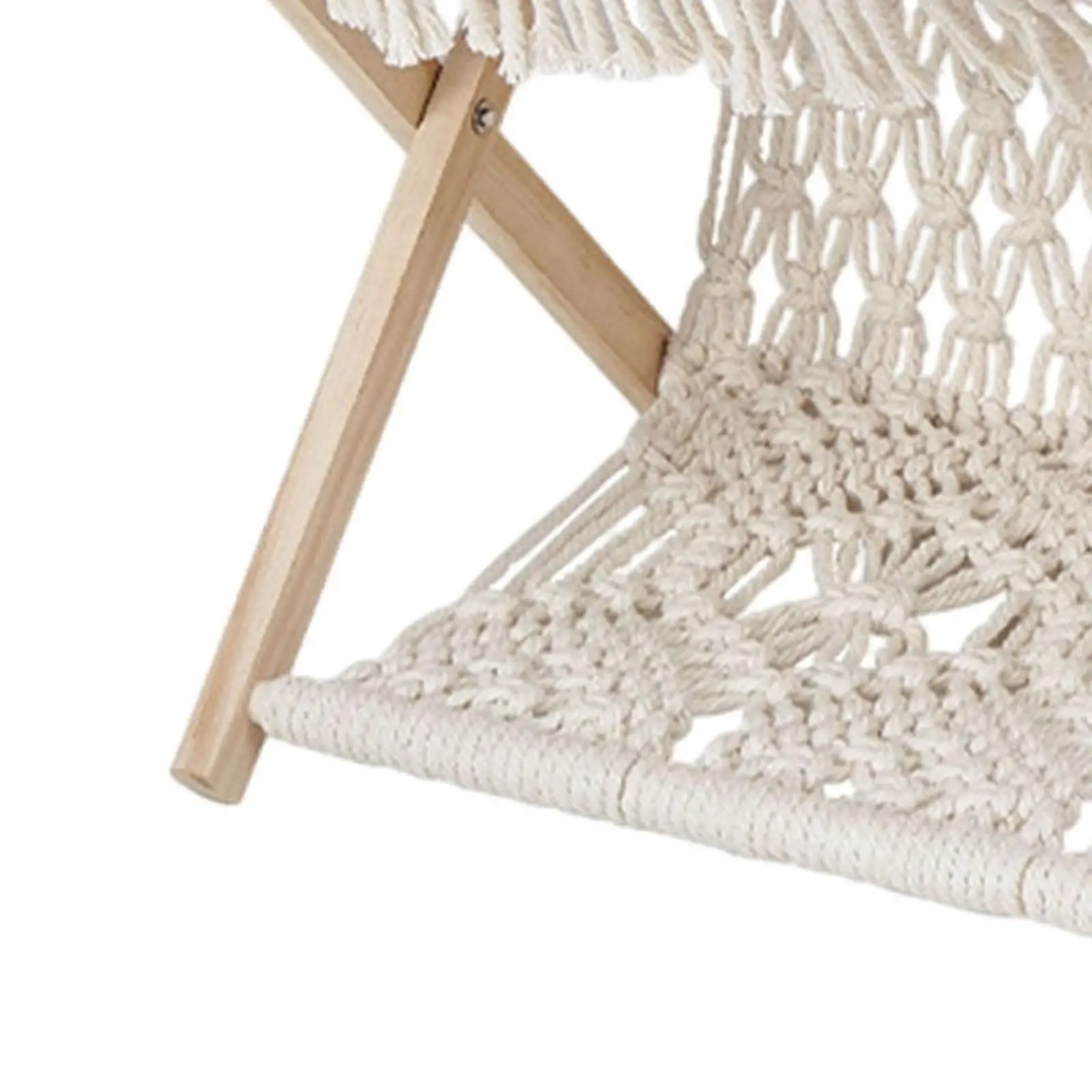 Macrame Magazine Rack Boho Storage Holder Foldable Organizer Rustic Book Display Stand for Bedroom Bathroom Dorm Essentials