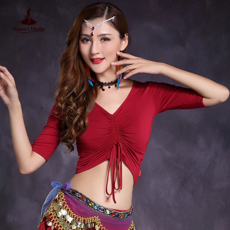 Girls dance top women dance T+shirt lady belly dance half sleeves top clothes belly dance clothing M,L,XL