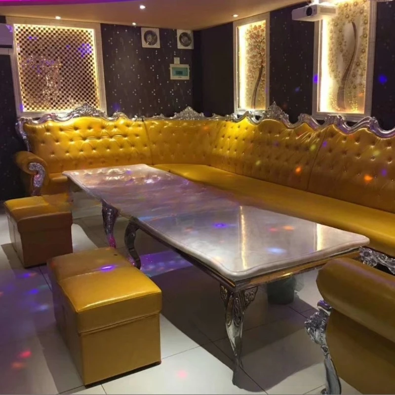Manufacturer produces European bar KTV corner sofa booth leisure box nightclub KTV sofa