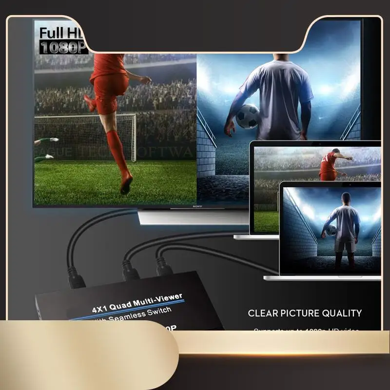 

-Совместимый мультивар 4X1 4-в-1-выход Quad Multi-Viewer 4-портовый -Совместимый мульти-разветвитель экрана EU Plug-N36R
