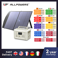 ALLPOWERS R600 Portable Power Station with Solar panel 100W , 600W 299Wh LiFePO4 Solar Generator UPS Battery Backup MPPT for RV