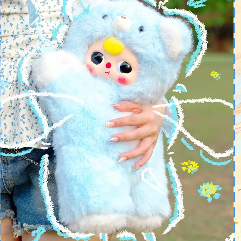 Genuine Babythree Embracing Baby Series Plush Blind Box Cute Rabbit Backpack Doll Kawaii Decoration Collection Surprise Toy Gift