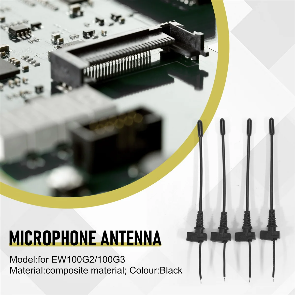 4 Stück Mikrofonantenne, geeignet für EW100G2/100G3, kabelloses Mikrofon, Taschenreparatur, Mikrofonteil, Ersatz