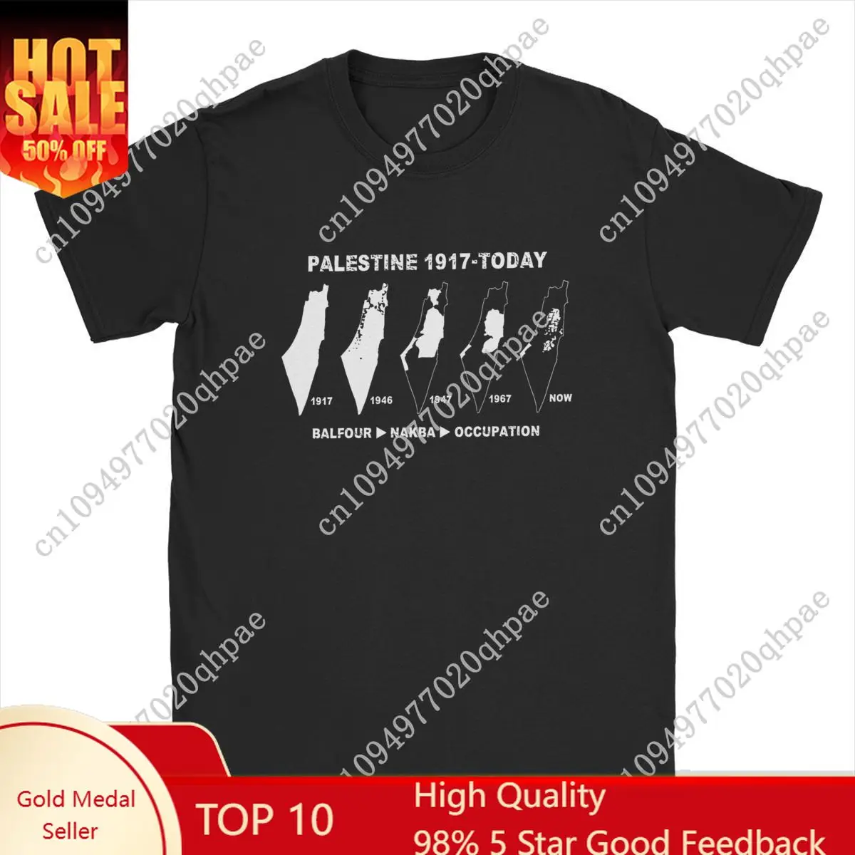 

Palestine Map Land Since 1917 Men's T Shirts Palestinian Vintage Tees Short Sleeve O Neck T-Shirt 100% Cotton Gift Idea Clothing