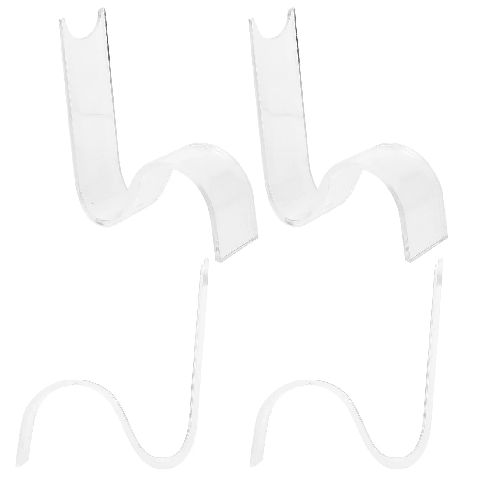 4Pcs Scientific Design Acrylic Shoes Holder for High-Heeled Shoes Boots Transparent Display Stand Perfect for Counter Home Shop