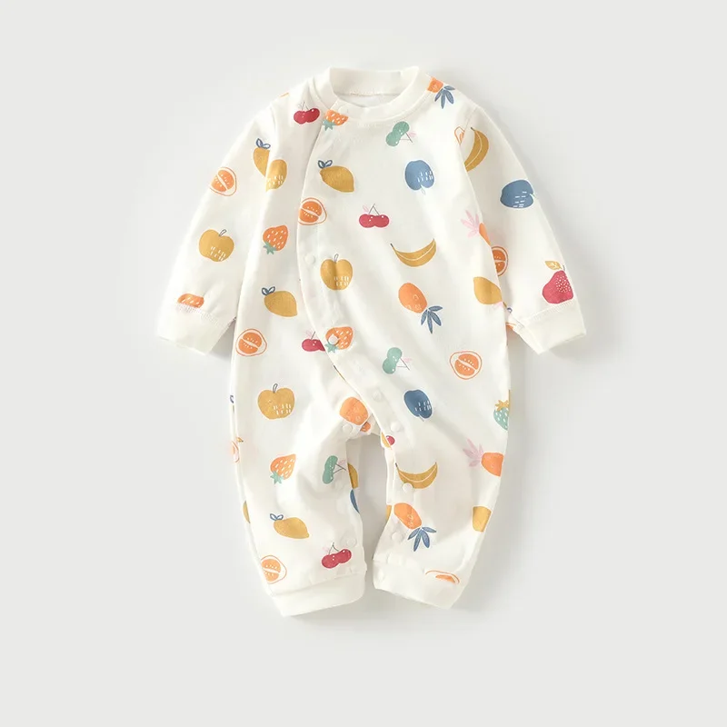 Newborn Baby Bottoming Climbing Clothes Autumn Pajamas Super Cute Baby Bodysuit Spring and Autumn