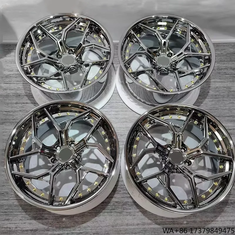 

2 Piece Forged Alloy Wheel 18 19 20 21 22 24 26 Inch Chrome Rim for Corvette C8 Urus Ford Mustang 5x114.3 5x120 5x112 5x130